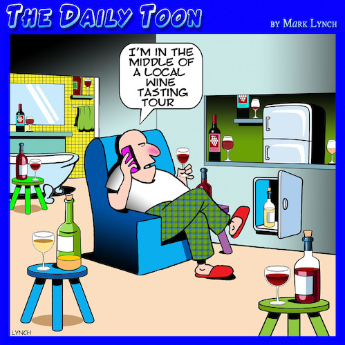 Cartoon: Wine tasting (medium) by toons tagged wine,taster,tours,lockdown,wine,taster,tours,lockdown