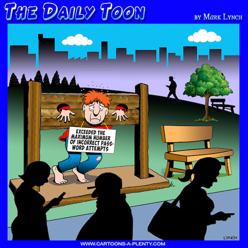 Cartoon: Wrong passwords (medium) by toons tagged passwords,usernames,passwords,usernames