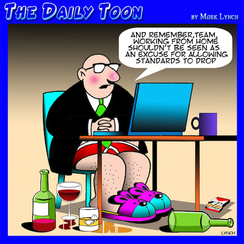 Cartoon: Zoom meetings (medium) by toons tagged skype,zoom,work,from,home,ceo,skype,zoom,work,from,home,ceo