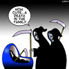 Cartoon: A death in the family (small) by toons tagged horsemen,appocolypse,death,babies,birth,crib,afterlife