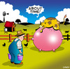 Cartoon: about time (small) by toons tagged cows udder cattle milking cow farms bovine