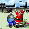 Cartoon: Airport security (small) by toons tagged santa,claus,airline,security,christmas,body,search