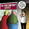 Cartoon: All you can eat buffet (small) by toons tagged salary,cap,buffet,obesity,all,you,can,eat,food,gluttony