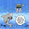 Cartoon: Beat the frenzy (small) by toons tagged sharks,feeding,frenzy,mobile,phones,shark,attack