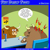 Cartoon: Bullfighting (small) by toons tagged bullfighters,bulls,back,pain