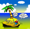 Cartoon: busy (small) by toons tagged desert island mobile phone busy