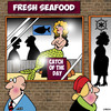Cartoon: Catch of the day (small) by toons tagged mermaid,fish,seafood,retail,shopping,catch,of,the,day,fresh