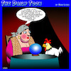 Cartoon: Chicken crossing the road (small) by toons tagged fortune,teller,chickens,eternal,question