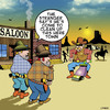 Cartoon: Clean up this town (small) by toons tagged vacuum cleaner cowboys westerns saloons