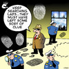 Cartoon: clueless (small) by toons tagged police,detectives,fingerprints,crime,clues