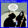 Cartoon: Doom scrolling (small) by toons tagged grim,reaper,work,life,balance