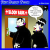 Cartoon: Dracula (small) by toons tagged dracula,atm,blood,bank,auto,teller,mrs