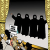 Cartoon: Drag Queen show (small) by toons tagged drag,queens,buqua,gay,burka,homosexuality,middle,east,performers