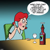 Cartoon: Emergency (small) by toons tagged 911,wine,dinner,bottle,corkscrew,emergency,number
