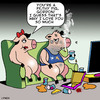 Cartoon: Filthy pig (small) by toons tagged pigs,filth,pollution,beer