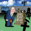 Cartoon: follow me (small) by toons tagged twitter facebook social networks email text mobile phone gravesite cemetary death afterlife