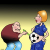 Cartoon: Football mad dad (small) by toons tagged football,sport,pregnant,embryo,tattoo