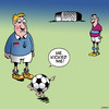 Cartoon: He kicked me (small) by toons tagged soccer,referee,football,player,ball