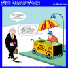 Cartoon: Hot dogs (small) by toons tagged vegetarians,vegans,fake,meat,hot,dog,salesman
