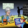 Cartoon: How to read (small) by toons tagged reading,learning,internet,old,people