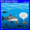 Cartoon: Lawyers (small) by toons tagged lawyers,attorney,sharks,fish,legal,representation,divorce