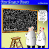 Cartoon: Layman terms (small) by toons tagged scientists,laymans,terms,blackboard,equations,research,scientific
