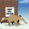 Cartoon: Liposuction (small) by toons tagged liposuction,weight,loss,dieting,plastic,surgery