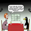 Cartoon: Long winter nights (small) by toons tagged penguins,online,dating,internet,romance
