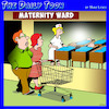 Cartoon: Maternity ward (small) by toons tagged maternity,shopping,trolley,hospitals