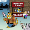 Cartoon: mouse on a stick (small) by toons tagged cats mice fast food hot dogs mouse animals take away