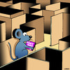 Cartoon: Navigation system (small) by toons tagged sat,nav,gps,navigation,system,lab,rat,mice,maze