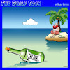 Cartoon: No new messages (small) by toons tagged message,in,bottle,desert,island