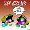Cartoon: oysters engagement (small) by toons tagged oysters,pearls,seafood,jewellry,engagement,marriage,wedding,ring,gift,dating,romance,love