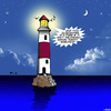 Cartoon: Pizza delivery (small) by toons tagged lighthouse,pizza,free,delivery