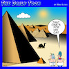 Cartoon: Pyramids (small) by toons tagged pharaohs,cats,funeral,pyramid,pet,cemetery