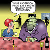 Cartoon: Recycling (small) by toons tagged recycling,online,dating,facebook,frankenstein