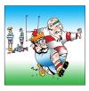 Cartoon: rugby (small) by toons tagged rugby,union,football,violence,irb,twickenham,cardiff,arms,park,forwards,heineken,cup,six,nations,world
