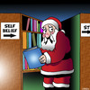 Cartoon: self belief (small) by toons tagged santa,library,christmas,self,belief