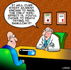 Cartoon: side effects (small) by toons tagged medication,doctors,pills,valium,surgery,chemist,cure,side,effects,cancer,patient,prescription