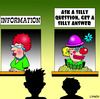 Cartoon: silly question (small) by toons tagged information,clowns,circus,silly,questions