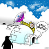 Cartoon: still snow (small) by toons tagged sattelite,dish,telecommunications,tv,television,eskimos,igloo,dvd,aerials,arctic