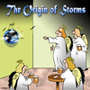 Cartoon: storms (small) by toons tagged storms,weather,rain,angels,heaven,earth,lightning,meteorology