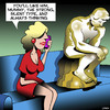 Cartoon: Strong silent type (small) by toons tagged the,thinker,strong,silent,type,new,boyfriend,statue,sculpture