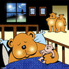 Cartoon: Teddys toy (small) by toons tagged teddy,bears,children,toys,sleeping,fairy,tales