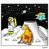 Cartoon: the cow that almost jumped over (small) by toons tagged space animals cows travel moon planets nasa