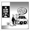 Cartoon: the electric car (small) by toons tagged hybrid,cars,automobiles,cars,electric,car,environment