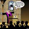 Cartoon: Tweet us thy word (small) by toons tagged tweeting,social,media,tweets,networking,facebook,blogging,god,church