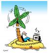 Cartoon: wind farm desert island (small) by toons tagged wind farm energy electricity pollution ecology environment