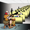 Cartoon: Work can be torture (small) by toons tagged office,cubicles,galley,ship,torturer,slave,drummer