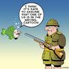 Cartoon: wrong cartoon (small) by toons tagged hunting,fishing,big,game,fish,shotgun,underwater,cartoons